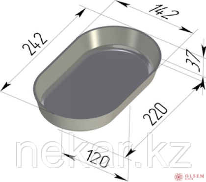 Форма для хлеба №11 овал (150 х 95 х 100мм)