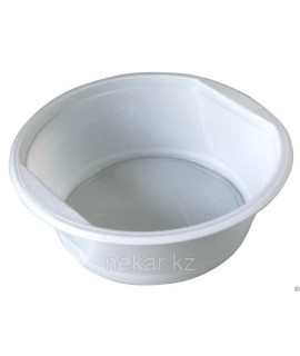 Пластиковая белая суповая тарелка 750мл