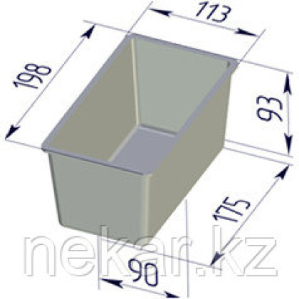 Форма для хлеба Тостерная (198 х 113 х 93 мм )