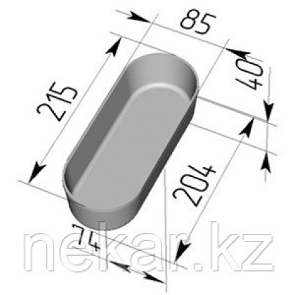 Форма для хлеба №7-1 овал (215 х 85 х 40мм)