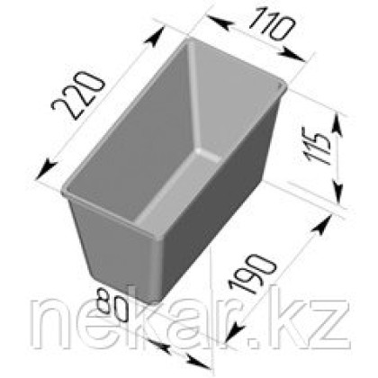 Форма для хлеба  №7  (220х110х115 мм)