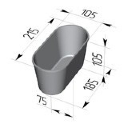 Форма для хлеба №10 овал (215 х 105 х 105мм)