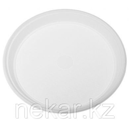 Пластиковая белая тарелка диаметр 165мм