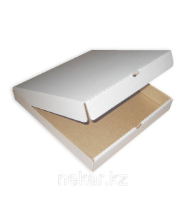 Гофро коробка для пиццы белая 250х250х40мм