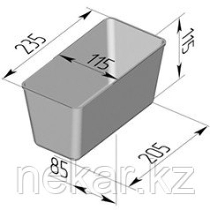 Форма для хлеба  №6  (235х115х115мм)