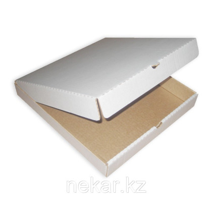 Гофро коробка для пиццы белая 300х300х30мм