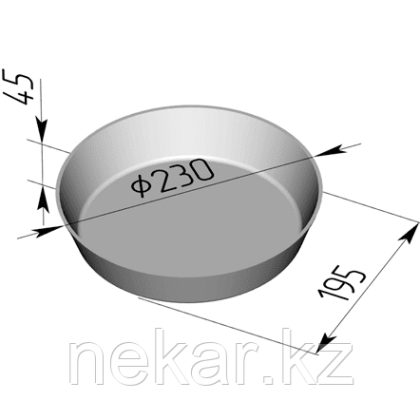 Хлебная форма №17Г (230 х 195 х 45 мм)