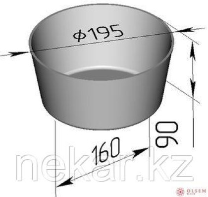 Хлебная форма 2 ДМз (195 х 160 х 90 мм)