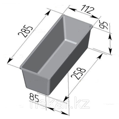 Форма для хлеба Тостерная (285 х 110 х 95 мм)