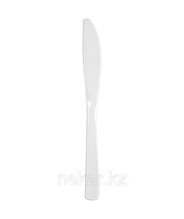 Пластиковый белый столовый нож 180мм