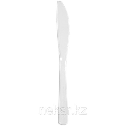 Пластиковый белый столовый нож 180мм