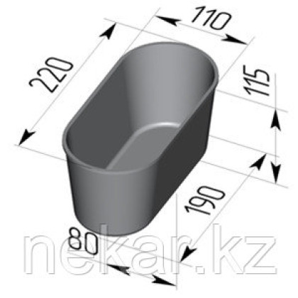 Форма для хлеба №7 овал (220 х 110 х 115мм)