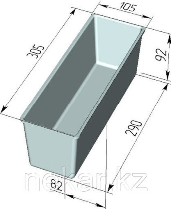 Форма для хлеба Тостерная (300 х 120 х 120 мм )