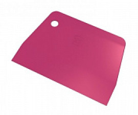 Скребок пластиковый (жесткий) (розовый) 133 * 95 * 5 мм