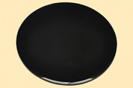 Поднос для выкладки продукции пластиковый круглый, черный, 227х18