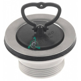 Клапан спускной для раковины размер 1/2&quot; ø 70мм с заглушками CNS/пластмасса