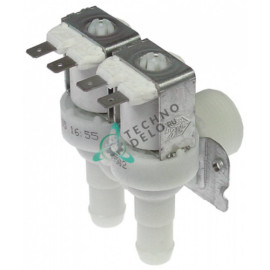 Клапан электромагнитный Elbi двойной 230VAC 3/4 выход d-14мм 10 л/мин 241447 049056 для Bonnet, Electrolux, Zanussi
