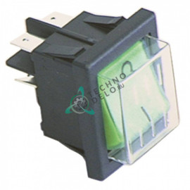 Выключатель зелёный 0-I 2NO 230В 16А 30x22мм IP65 23327 32W0860 для BREMA