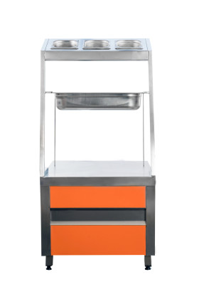 Прилавок столовых приборов и разносов ПСПРТ 630*700*1320мм